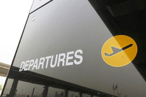 Departures sign - Ben Gurion Airport - Israel
